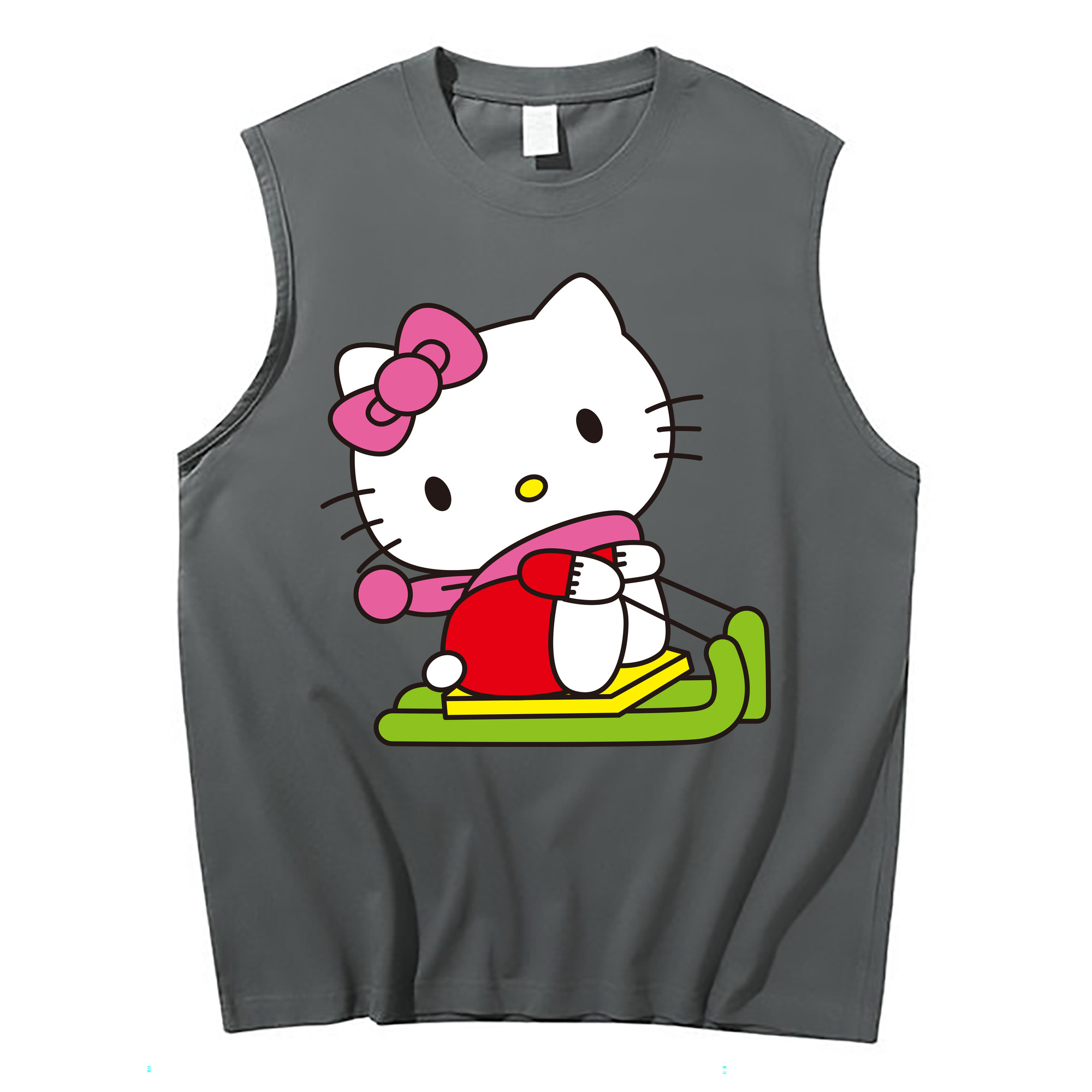 （画像用） Hello Kitty ハローキティ コットン100％タンクトップ（フロントプリント）